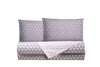 Completo letto lenzuola in cotone made in italy ROMBI GRIGIO