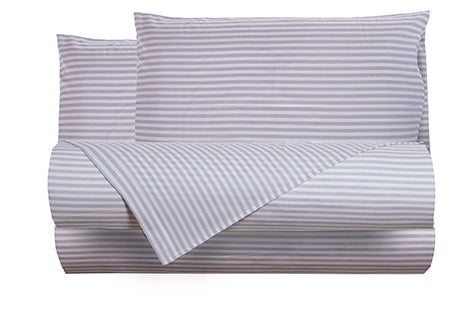 Completo letto lenzuola in cotone made in italy RIGHINO AZZURRO