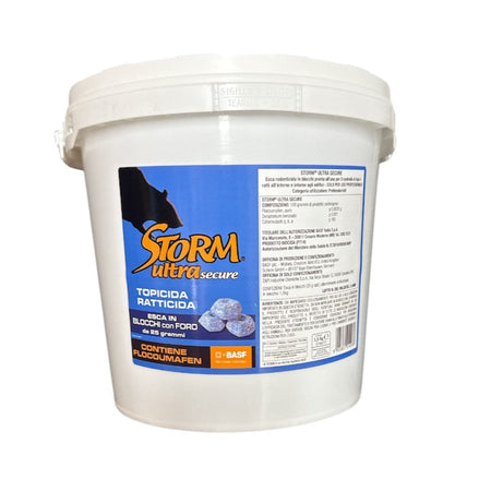 Storm Ultra Secure Kg 1,5 Esca Topicida Ratticida in Blocchi con Foro Pronto Uso Basf