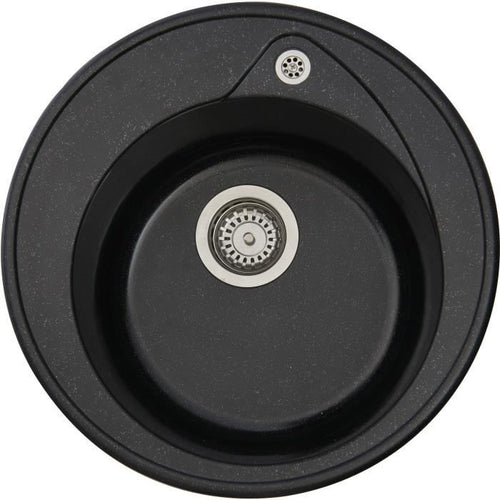 STRADOUR Lavello da incasso in RONDA, in SMC BLACK STRAW - 06, 1 vasca, dim.  49 cm, svuotamento manuale