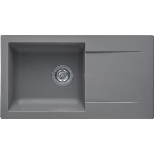 Lavello STRADOUR costruito in EINNA, in SMC GRIS BETON - 16, 1 vasca, dimensioni 78 * 43,5 cm, svuotamento manuale
