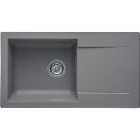 Lavello STRADOUR costruito in EINNA, in SMC GRIS BETON - 16, 1 vasca, dimensioni 78 * 43,5 cm, svuotamento manuale