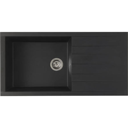 STRADOUR Lavello da incasso CUBE, in SMC BLACK STRAW - 06, 1 vassoio, dim. 100 * 50 cm, svuotamento manuale