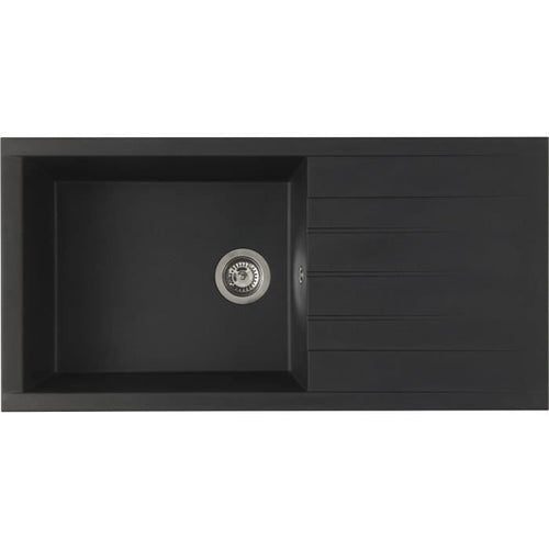 STRADOUR Lavello da incasso CUBE, in SMC BLACK STRAW - 06, 1 vassoio, dim. 100 * 50 cm, svuotamento manuale
