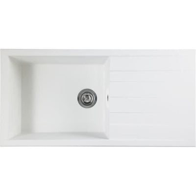 Lavello da incasso STRADOUR CUBE, in SMC WHITE UNI - 17, 1 vasca, dimensioni 100 * 50 cm, scarico manuale