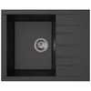 Lavello - Resina SMC - Nero glitterato - Incasso - STRADOUR - Cube 1C XS - 62 x 50 cm