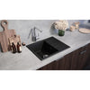 Lavello - Resina SMC - Nero glitterato - Incasso - STRADOUR - Cube 1C XS - 62 x 50 cm