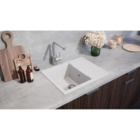 Lavello - Resina SMC - Bianco liscio - Incasso - STRADOUR - Cube 1C XS - 62 x 50 cm