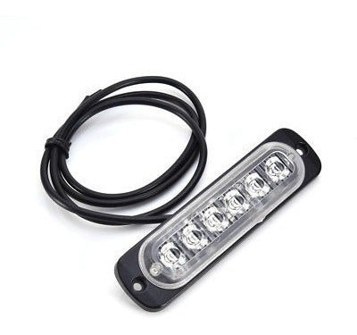 Luce led Stroboscopico 18W 6 led Bianco 6000K 12-24V Tuning Strobo Emergenza Luci Diurne Lampeggiante Soccorso Barca Trattore Trasporti