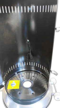 Scaldapatio "Fuoco Vivo" a gas in acciaio h 210 cm 13 kw con ruote per esterno