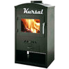 Stufa a legna Kursal 6 kW in acciaio verniciato caminetto h 78 cm