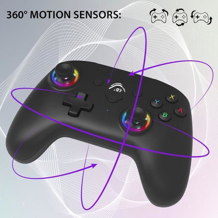 Controller wireless - SUBSONIC - Switch 2 / Switch - LED programmabili - Vibrazioni - Giroscopio - Nero