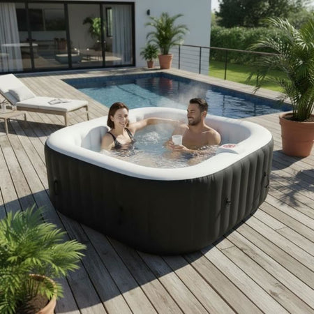 SUN SPA Spa gonfiabile quadrata laminata - 4 persone - 1, 55 x H 0, 65 m