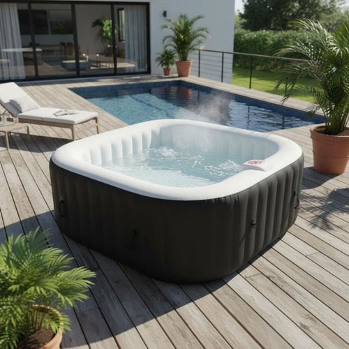 SUN SPA Spa gonfiabile quadrata laminata - 4 persone - 1, 55 x H 0, 65 m