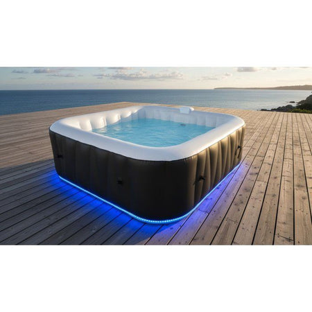 Spa gonfiabile quadrata SUNSPA 6 posti con striscia LED