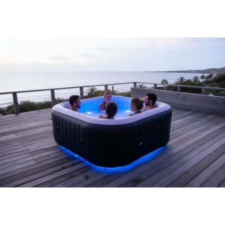Spa gonfiabile quadrata SUNSPA 6 posti con striscia LED