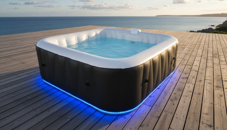Spa gonfiabile quadrata SUNSPA 6 posti con striscia LED