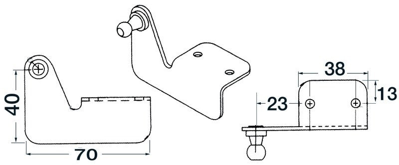 Supporto Inox A Squadra Sbalzo Dx Ø Mm.8