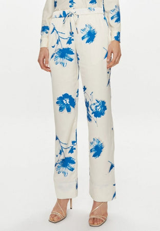 calvin klein PANTALONE LW SHINY SATIN PYJAMA PANT da donna