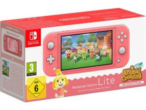 Switch lite Console Animal Crossing Coral