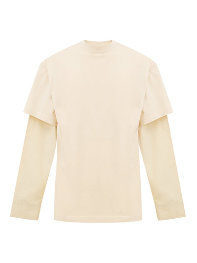 Balenciaga Layered T-Shirt Color Crema da uomo