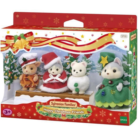 Bambola - SYLVANIAN FAMILIES - La scatola di Natale - 4 figure articolate