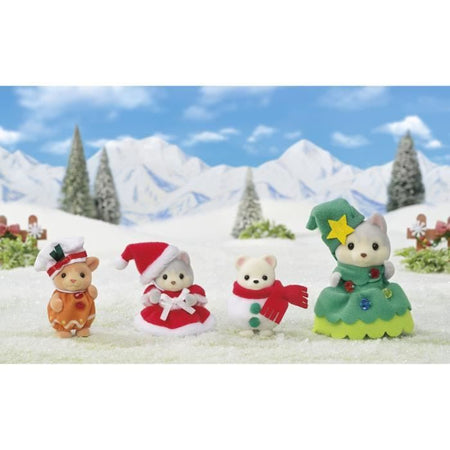 Bambola - SYLVANIAN FAMILIES - La scatola di Natale - 4 figure articolate