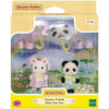 Figure articolate - SYLVANIAN FAMILIES - Baby Duo in tuta antipioggia - Panda e topo Marshmallow