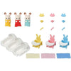 SYLVANIAN FAMILIES Triplette di coniglietti al cioccolato e accessori per l'infanzia per bambini