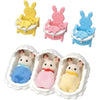 SYLVANIAN FAMILIES Triplette di coniglietti al cioccolato e accessori per l'infanzia per bambini