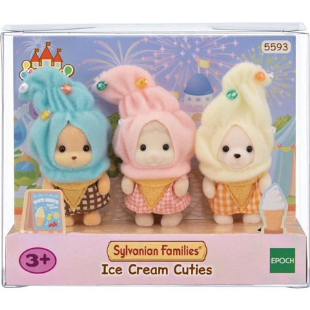 Il trio di bambini in costumi di crema vetrati - Famiglie Sylvanian - 5593 - da 3 anni