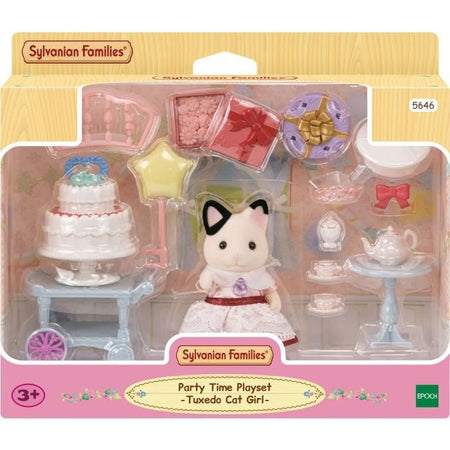 La ragazza con il gatto a due colore e il suo snack di compleanno - Famiglie Sylvanian - 5646 - da 3 anni