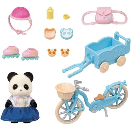La ragazza Panda, la sua bici e il suo trailer - Famiglie Sylvanian - 5652 - da 3 anni