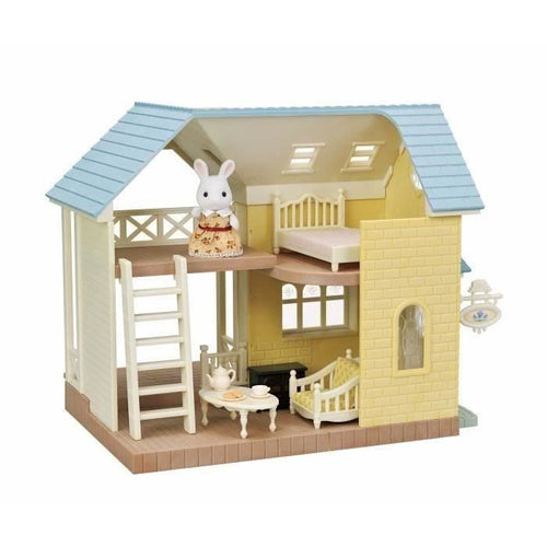 Set il cottage con il box da tetto blu - SYLVANIAN FAMILIES - 5671 - Per bambini dai 5 anni in su - Mobilio incluso