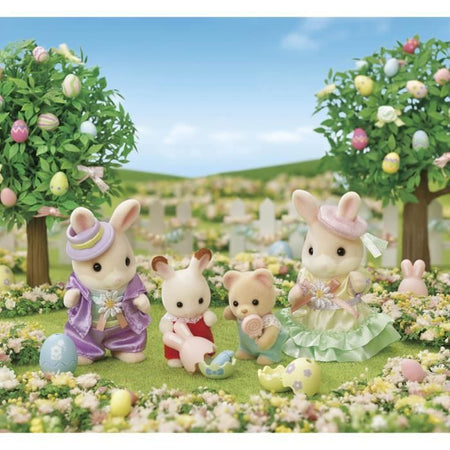 La caccia alle uova per i fratelli e le sorelle Rabbit Marguerite - Famiglie Sylvanian