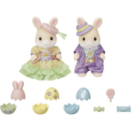La caccia alle uova per i fratelli e le sorelle Rabbit Marguerite - Famiglie Sylvanian