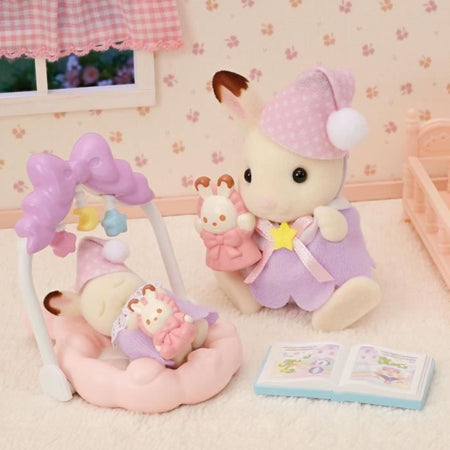 Sorelle Coniglio Cioccolato Ora di Andare a Letto - SYLVANIAN FAMILIES - 5806