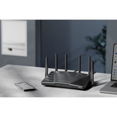 Router - Synology RT6600AX Desktop Tribanda wireless -Router - Wireless - 4 porte switch