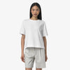 K-WAY T-Shirt donna Casual in Cotone Donna Grigia e Bianca per Uso Quotidiano