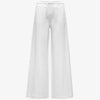 K-Way Loyre pantalone donna palazzo bianco in cotone stretch vita elasticizzata leisure