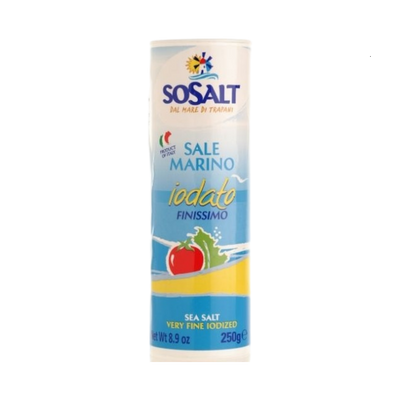 Sale finissimo iodato | Sale marino di Trapani | Sosalt, Sicilia | 250g