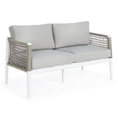 Salottino da giardino "Calypso" in alluminio in corda sintetica per esterno