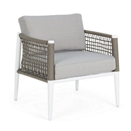 Salottino da giardino "Calypso" in alluminio in corda sintetica per esterno