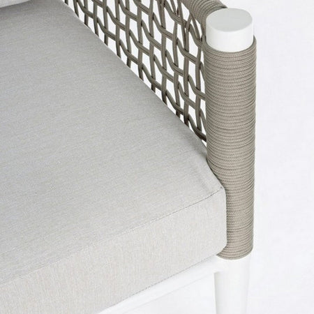 Salottino da giardino "Calypso" in alluminio in corda sintetica per esterno