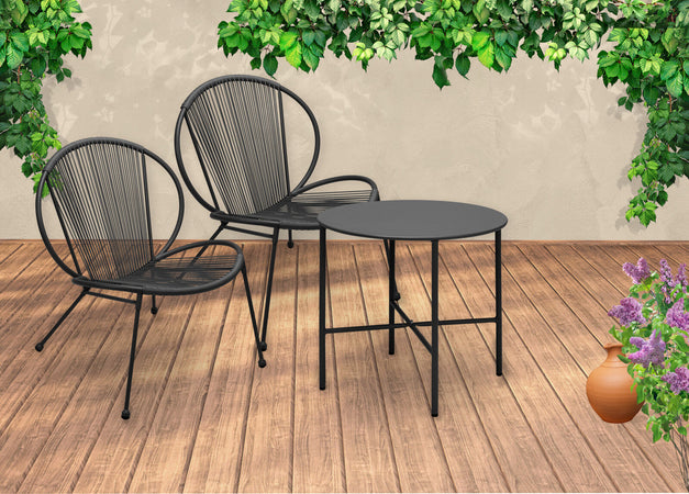 Salotto moderno "Abu Dhabi" in rattan sintetico per giardino e veranda da esterno