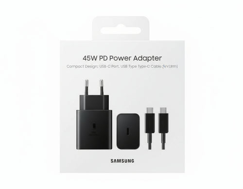 Samsung Caricatore 45W EP-T4511 FC2 USB-C +Cavo1.8m USB-C Black