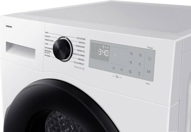 Samsung dv90dg52a0ah/et asciugatrice 9kg. a+++, pompa di calore, wi-fi, crystal ecodry