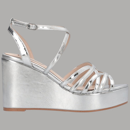 Sandali Liu Jo Argento con Zeppa KANDY, Eleganza e Comfort