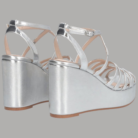 Sandali Liu Jo Argento con Zeppa KANDY, Eleganza e Comfort