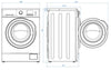 Sangiorgio f1012ca9 lavatrice 10kg. 1200 giri classe a inverter, made in italy, 15 programmi